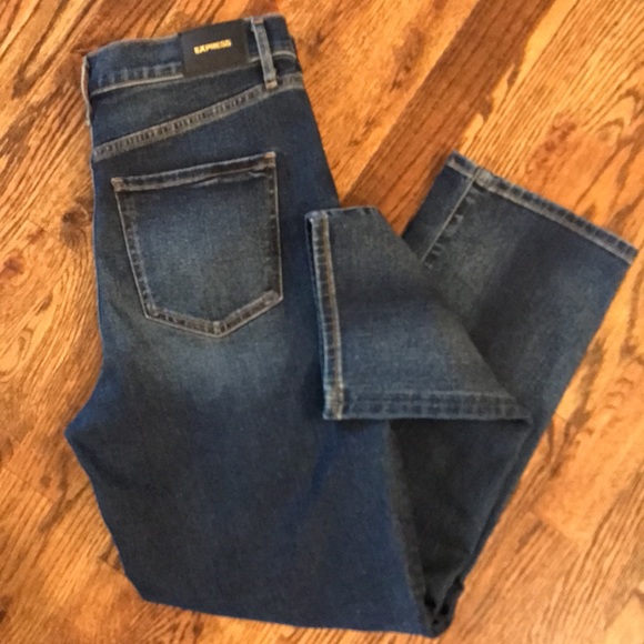 EXPRESS Straight Ankle High Rise Jeans - Picture 2 of 13